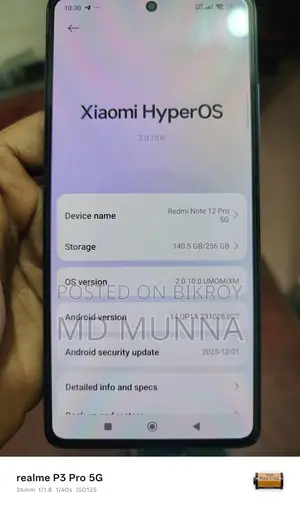 Xiaomi Note 12 pro 8-256 (Used)