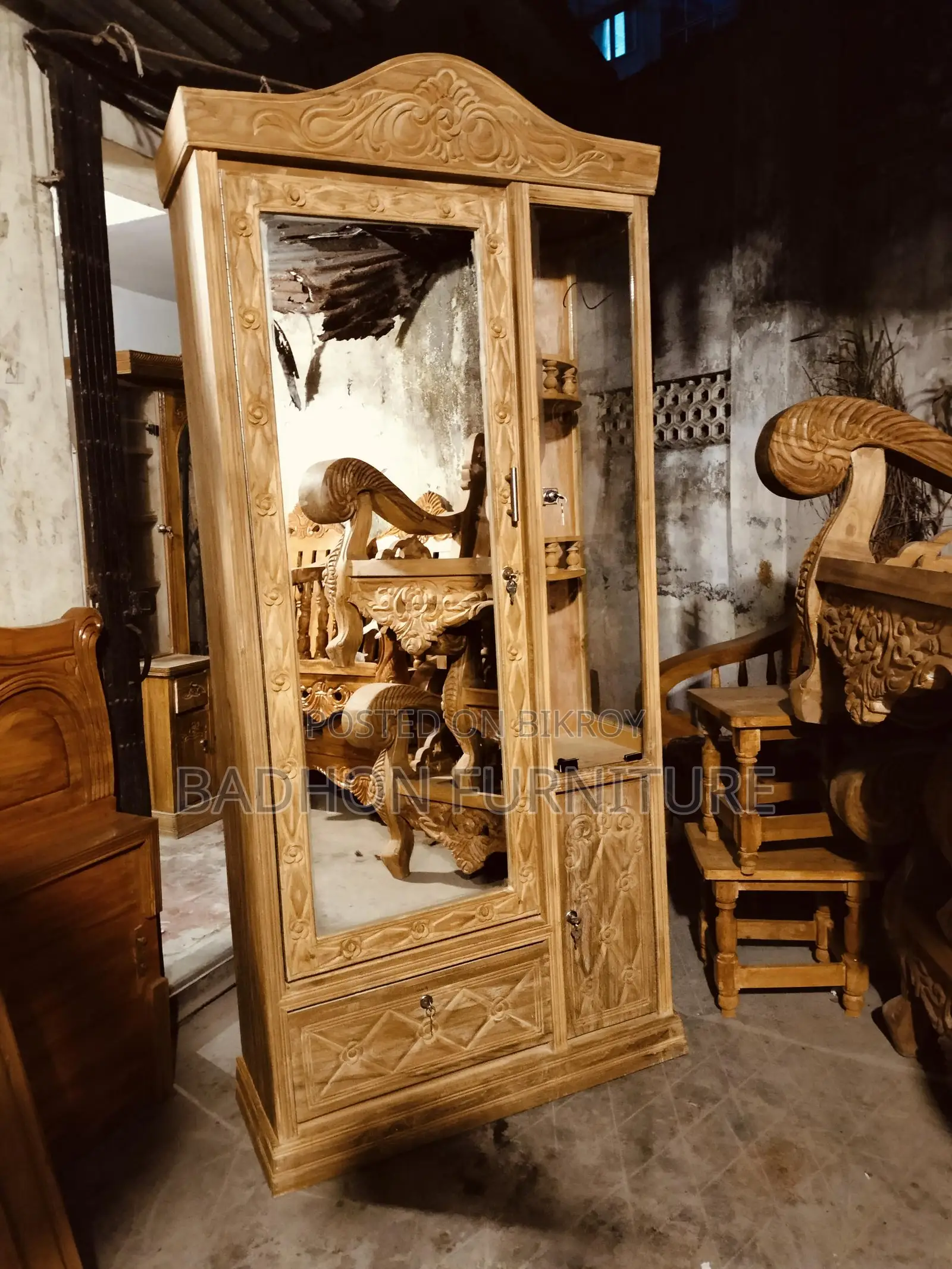 Chittagong teak dressing table for sale, Code-55