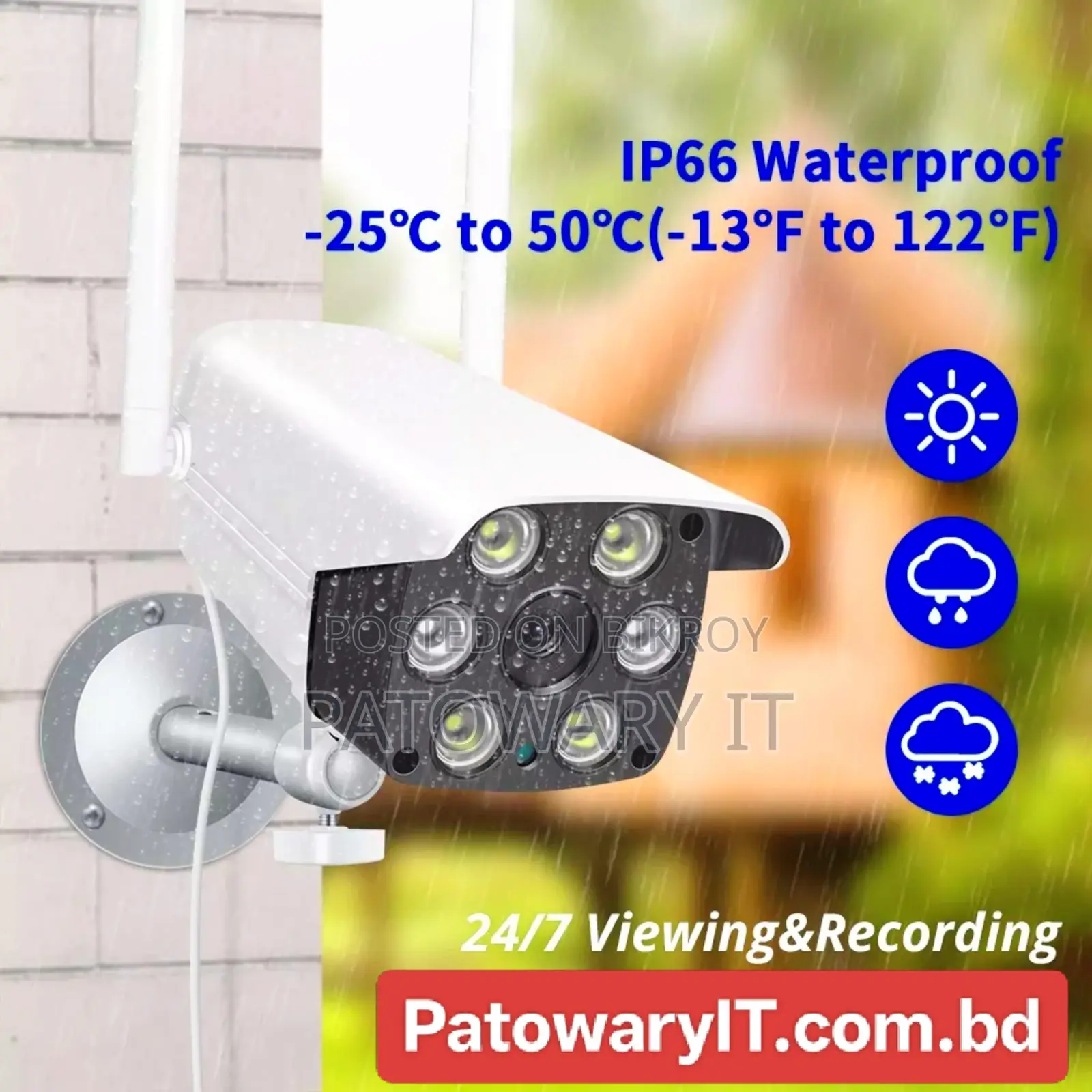 V380 pro Waterproof Outdoor Night Vision Full HD security smart Camera