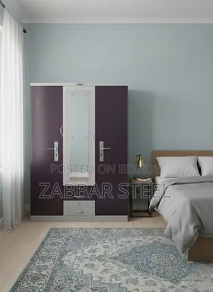 Zabbar Steel 3 Door Almirah - Modern and Sturdy 3-Door Almirah!