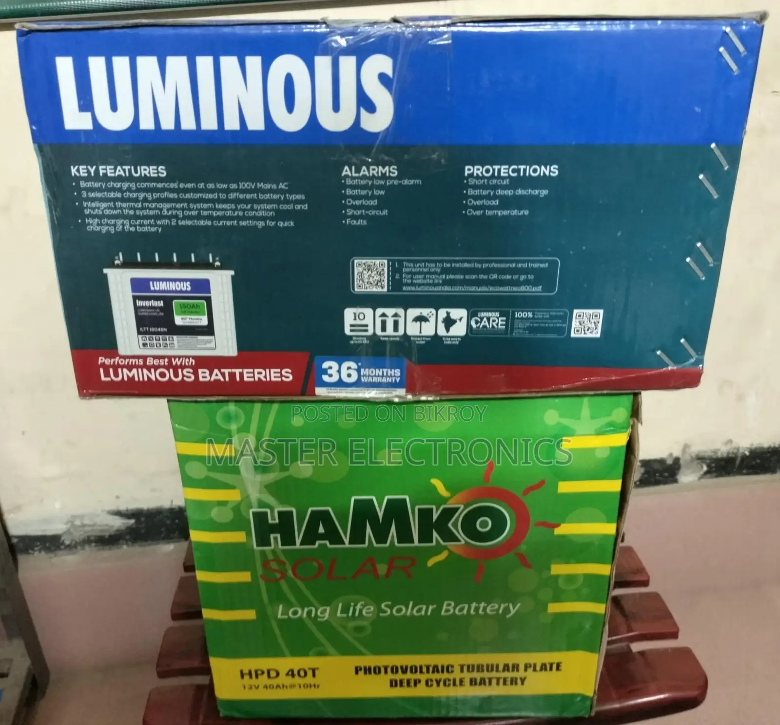 Luminous IPS 700Watt & Hamko Battery 40AH