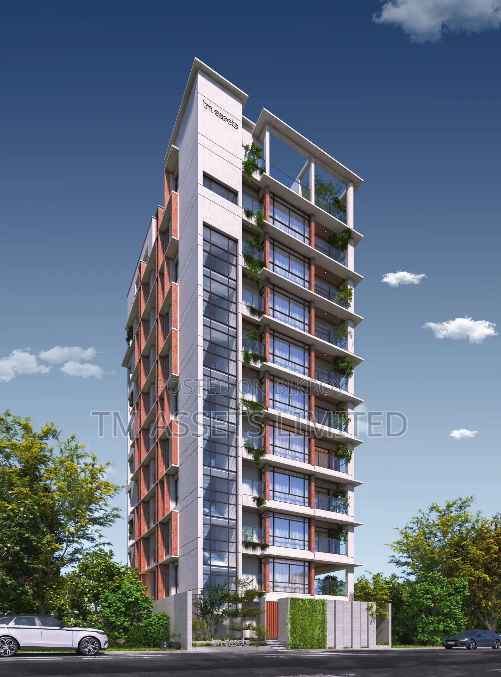 2850 Sq.Ft Corner Flat with Three-Side Open View in Jalshiri