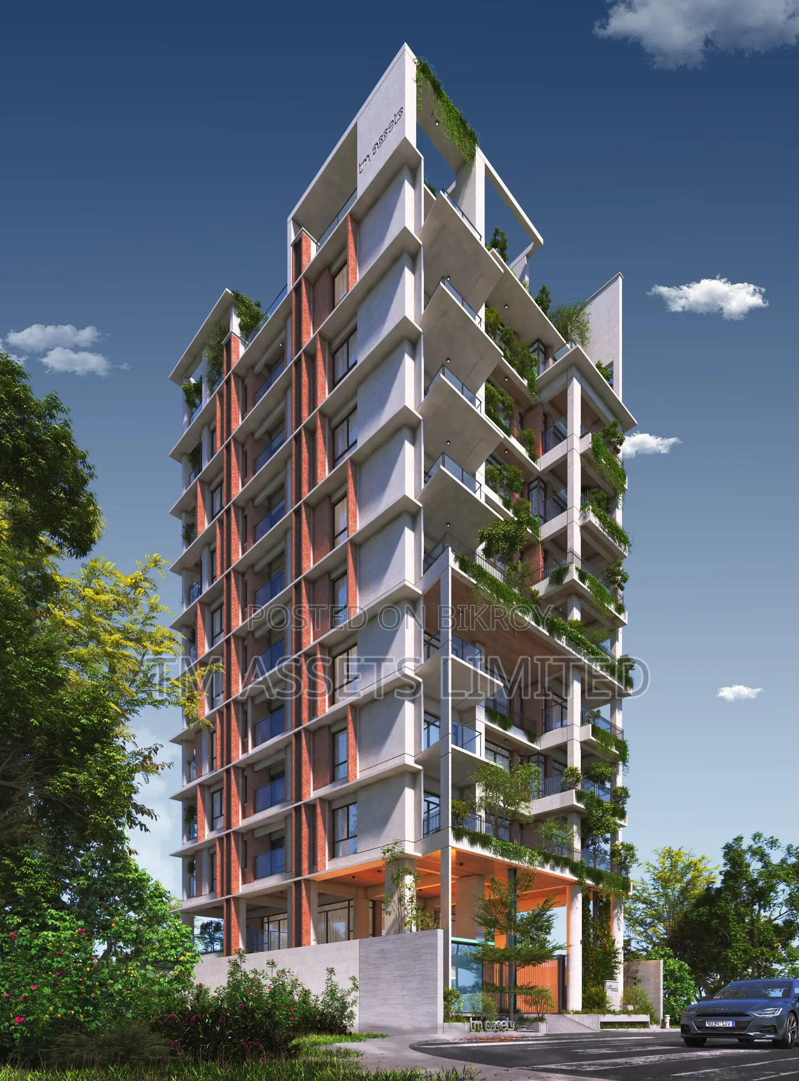 2850 Sq.Ft Corner Flat with Three-Side Open View in Jalshiri