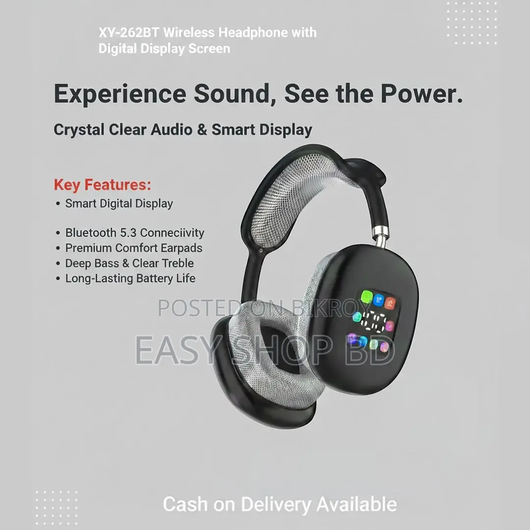 Xy-262bt Wireless Headphone with Smart Digital Display