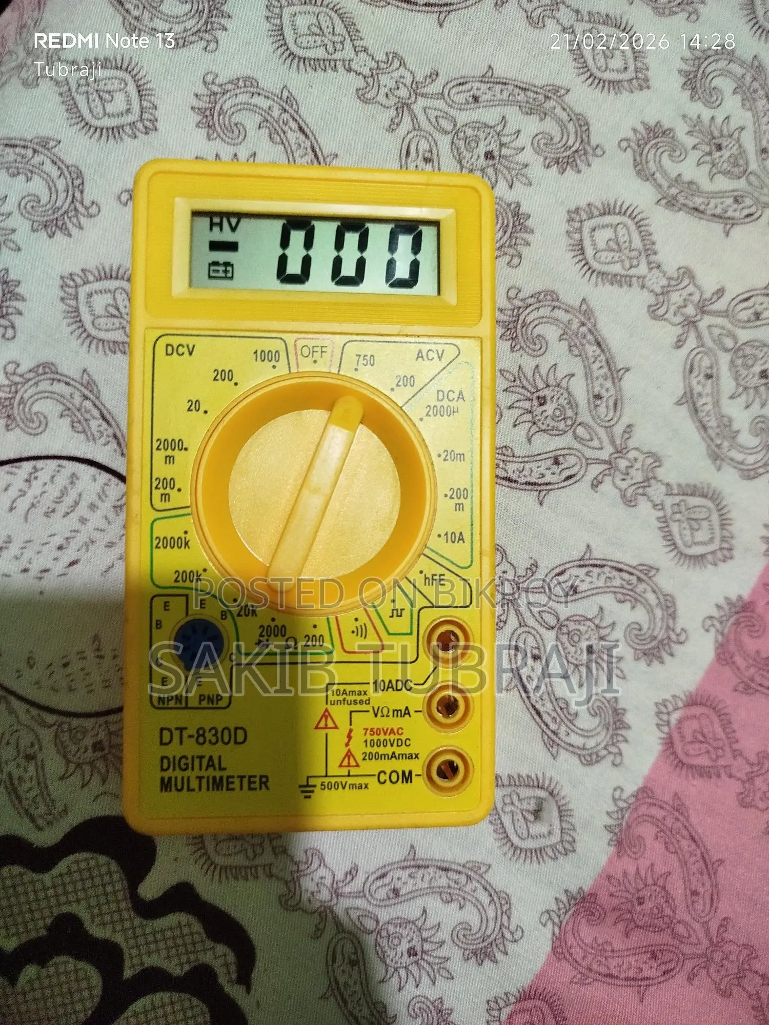 Dt-830d Digital Multimeter