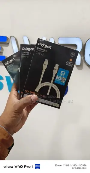 ডেক্সজেন ৬৫ডব্লিউ ইউএসবি সি টু ক্যাবল ব্রেইডেড | ১২ মাসের গ্যারান্টি