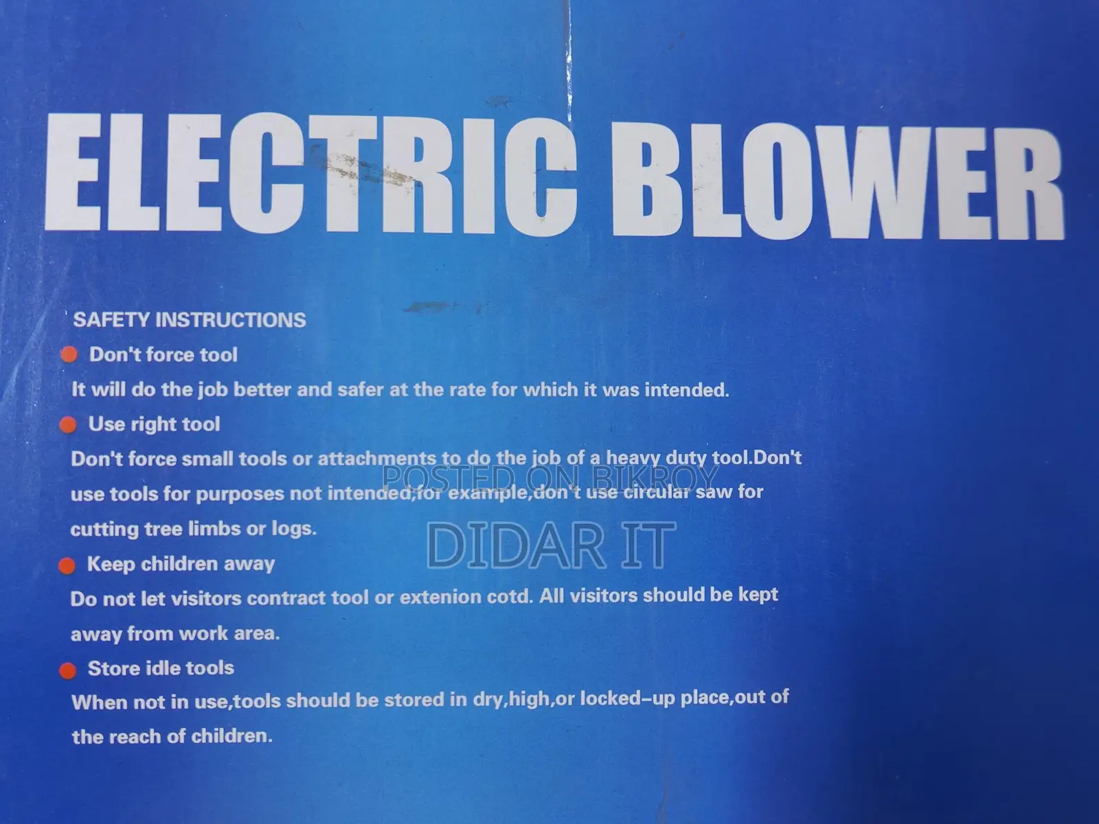 Electric Blower Machine New and Intact (Air Blower)