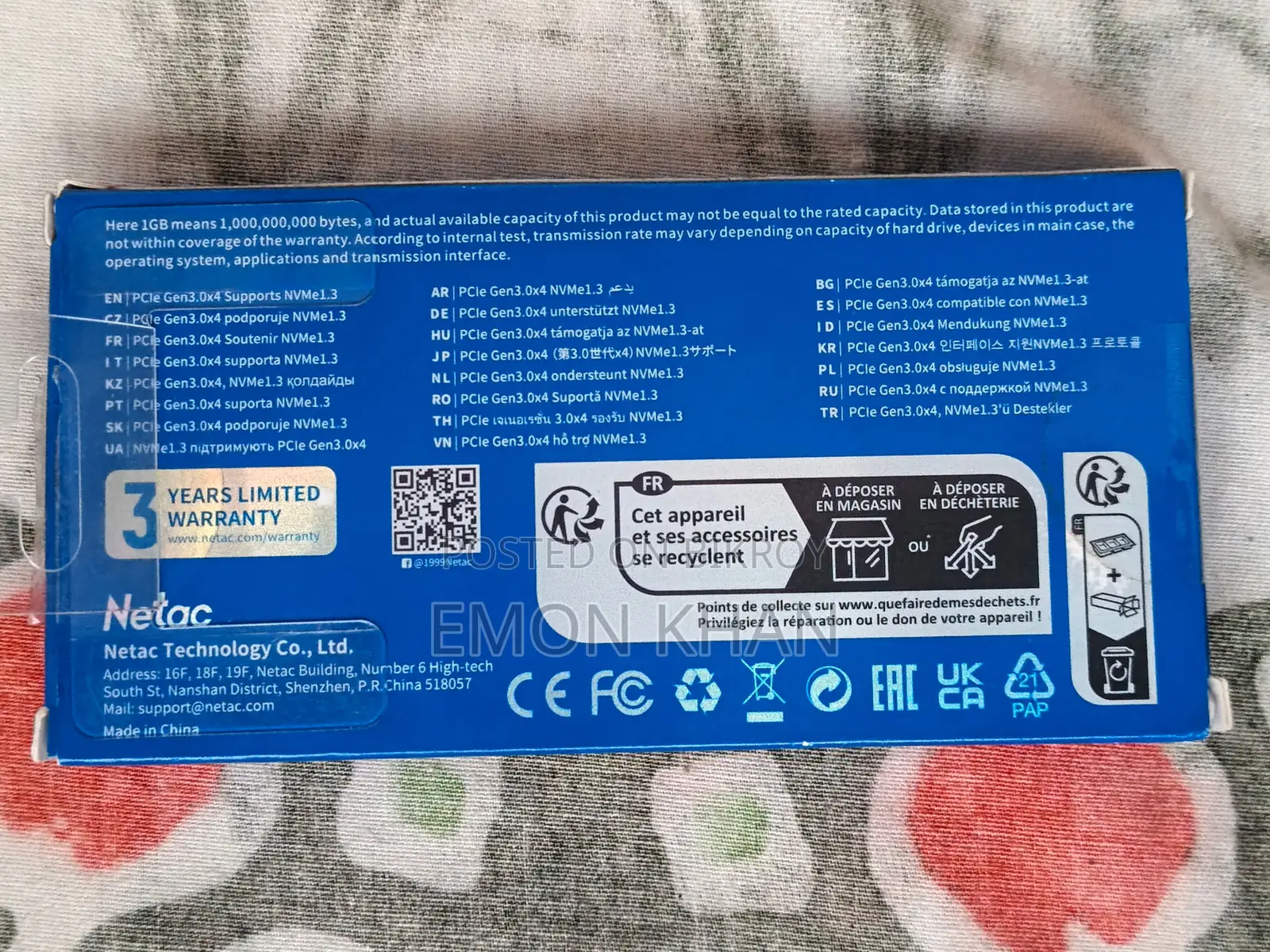 Netac Nvme M.2 256 Gb Ssd | Pcie Gen3x4 2280