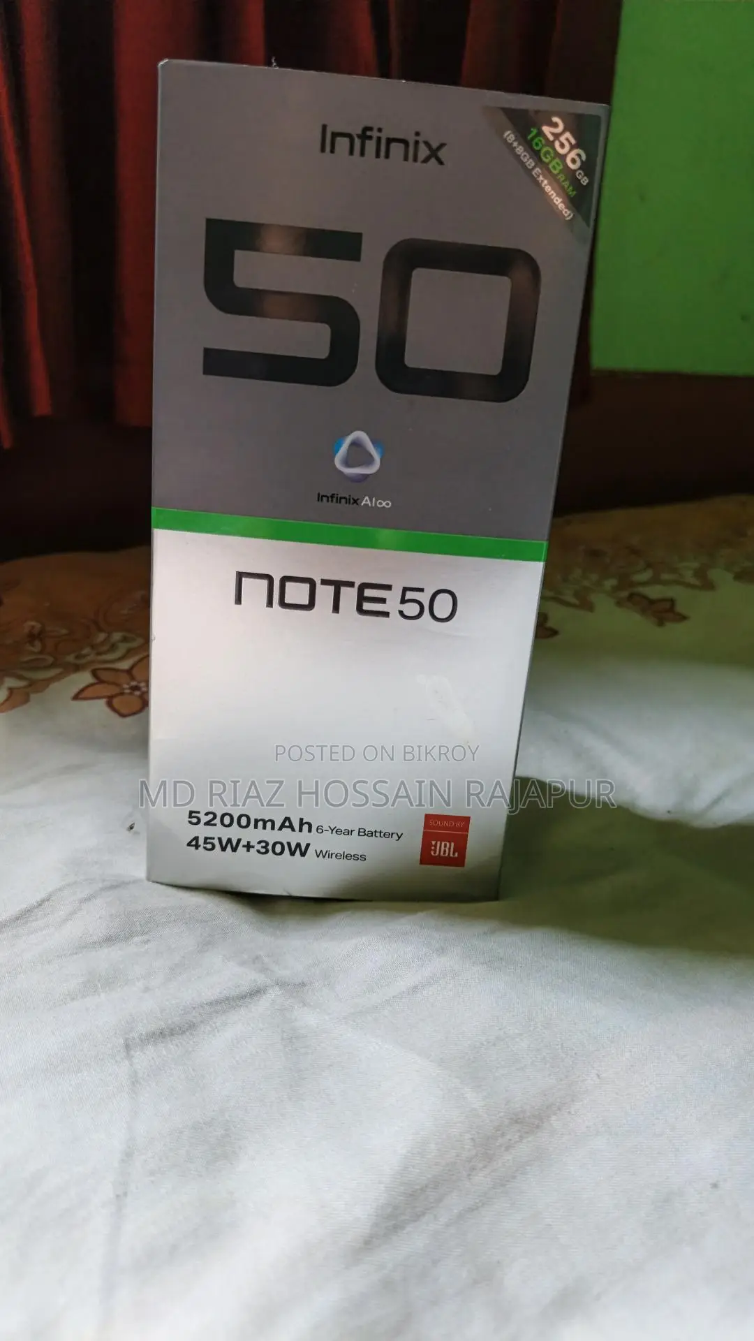 Infinix Note 50 RAM 8+8 ROM 256 (Used)