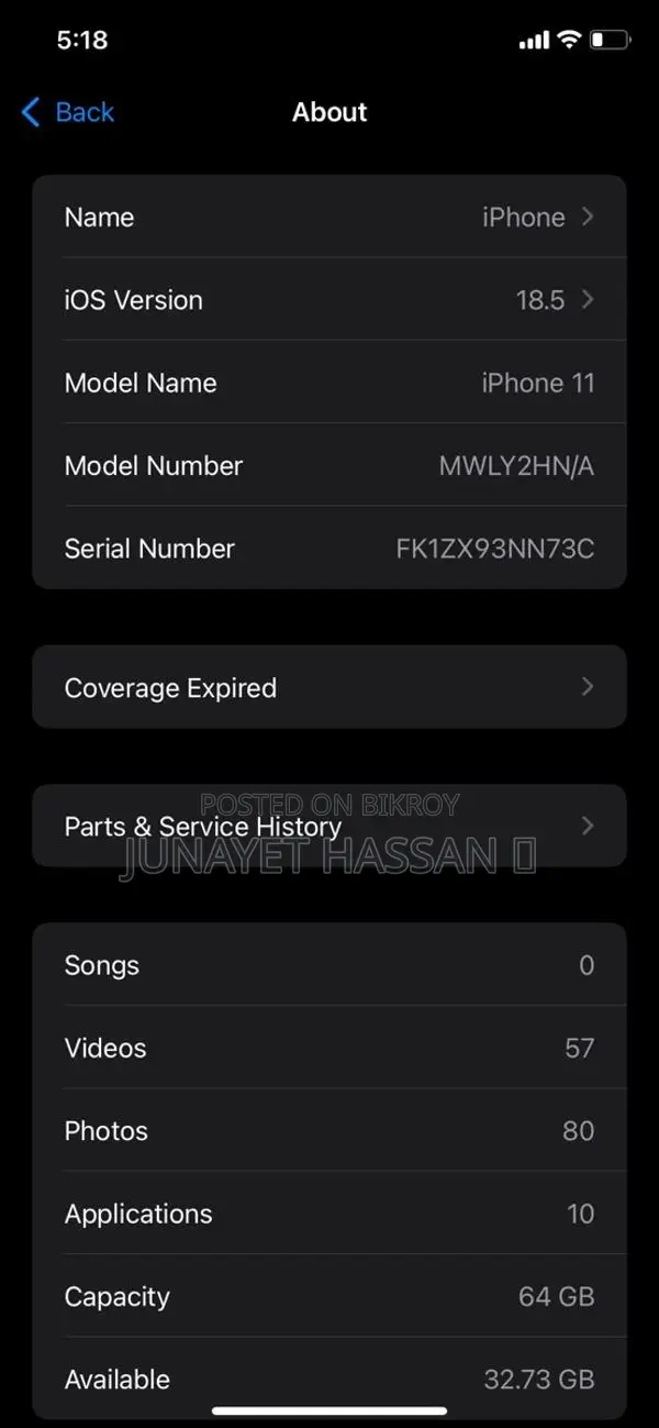 Apple iPhone 11 . (Used)
