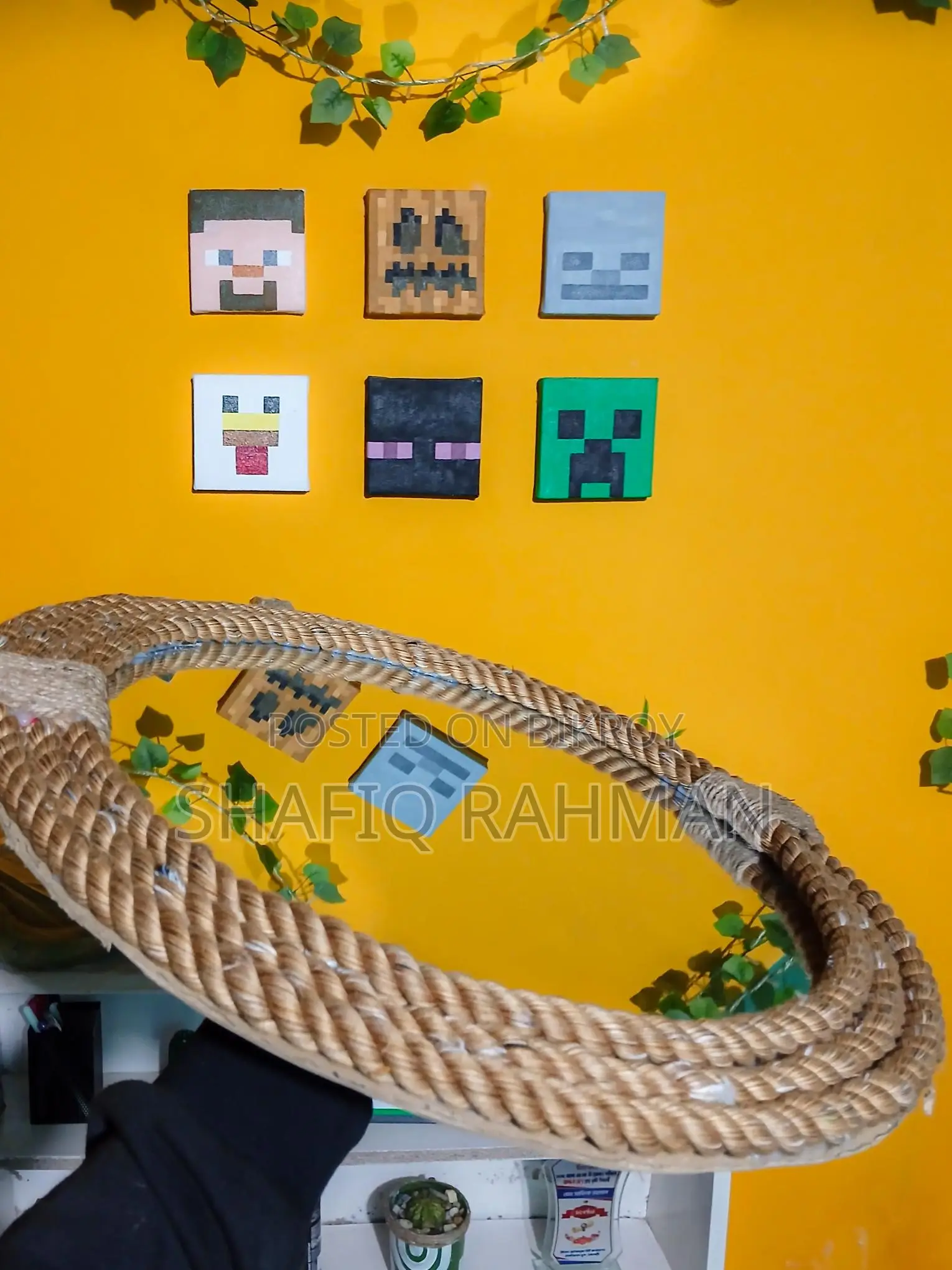Aesthetic Round Rope Mirror | Handmade Wall Decor