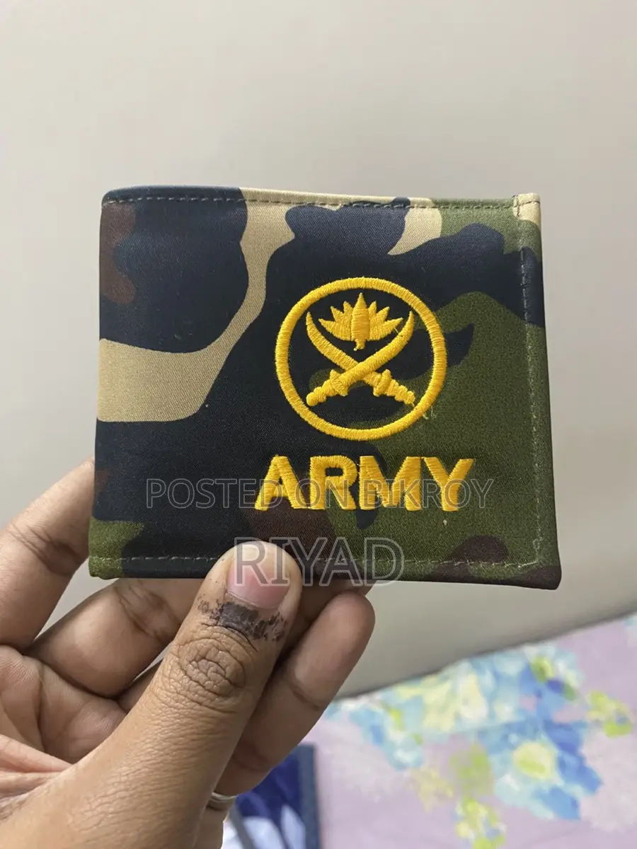 Aarong Genuine Leather Wallet + Army Camouflaged