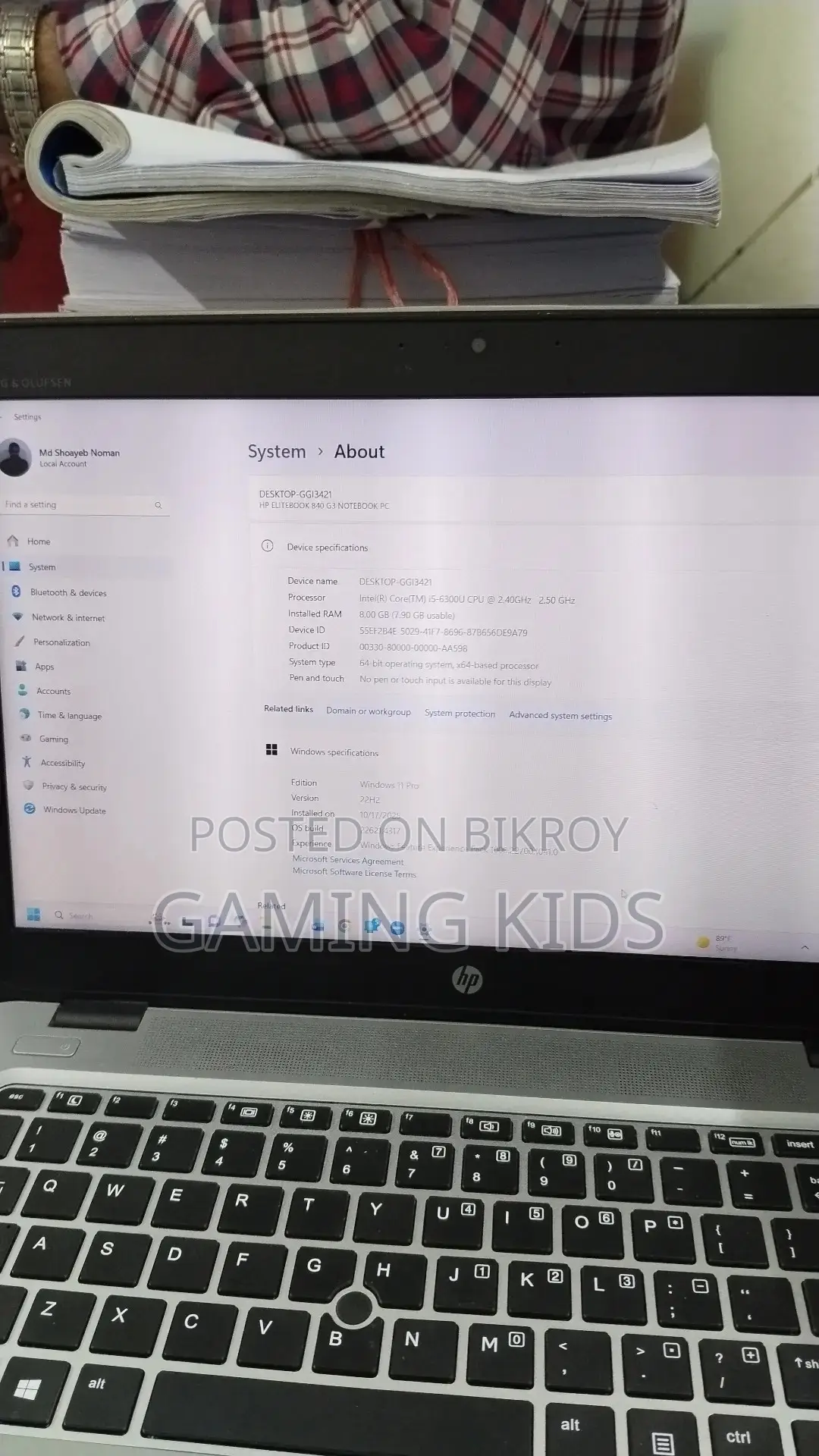 Hp Elitebook 840 G3 | Core I5 6th Gen 8gb Ram 128gb Ssd