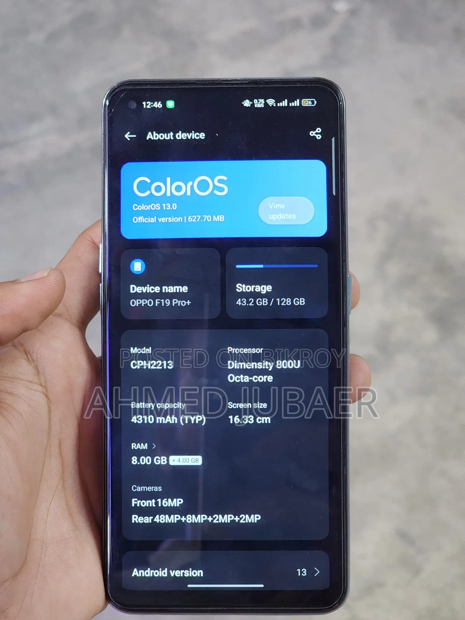 OPPO F19 Pro+ . (Used)
