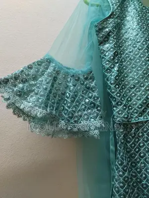 রেডিমেড গারারা সেজ গ্রিন চুমকি প্যাটার্ন