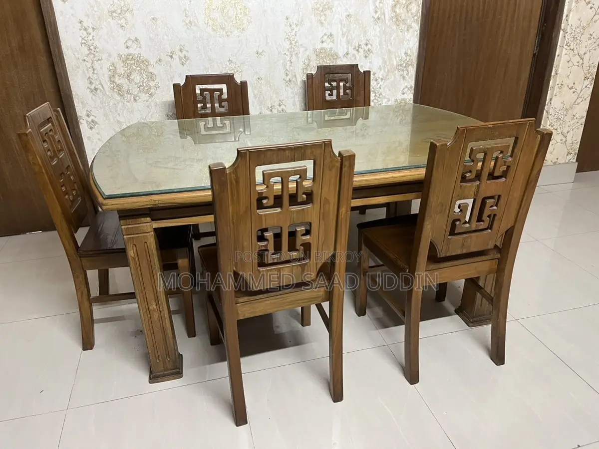 Teak Wood Dining Table and Chairs for Sale