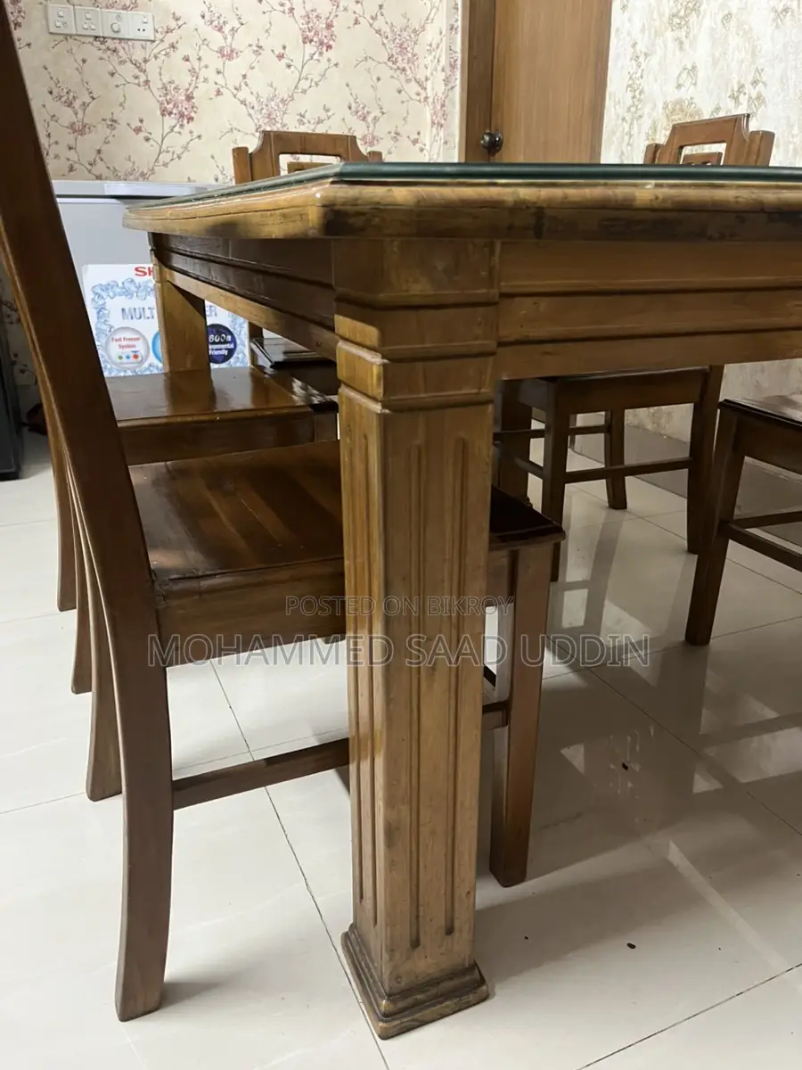 Teak Wood Dining Table and Chairs for Sale