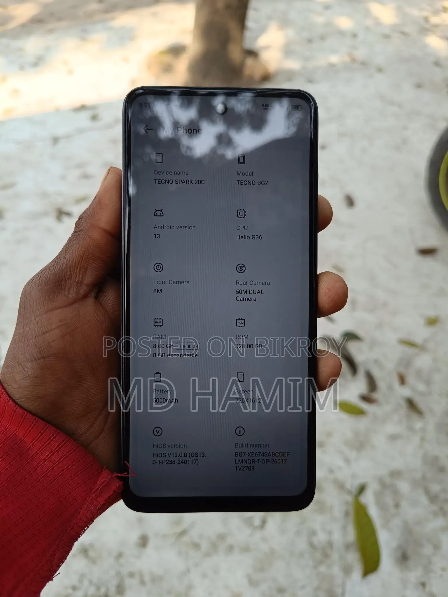 Tecno Spark 20C 8+8-128 (Used)