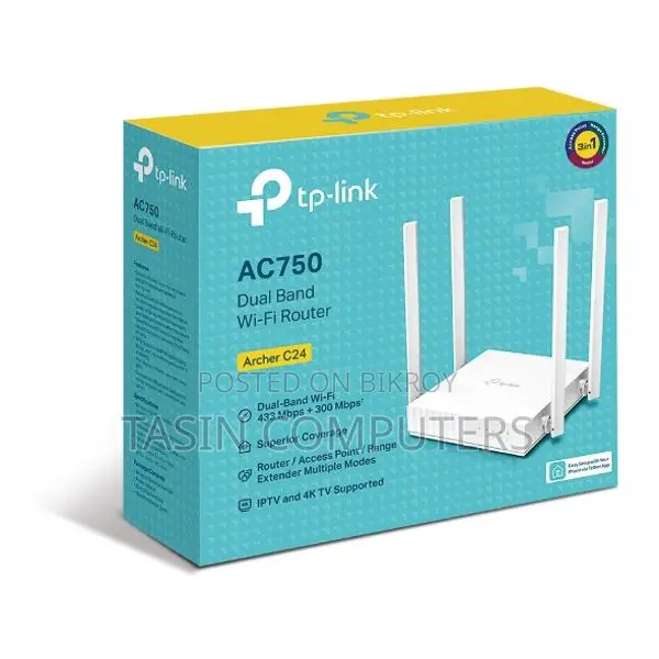 Tp-link Archer C24 Ac750 Dual-band Wifi Router.