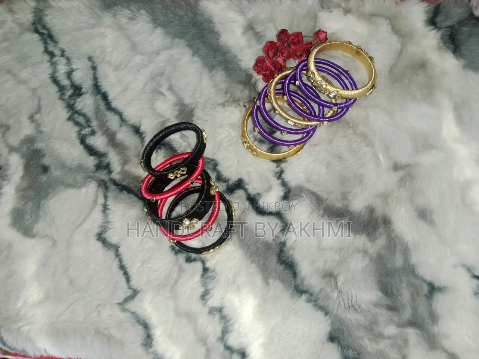 Exclusive 3-Set Handmade Bangle Combo: Add a New Dimension to Your Style!