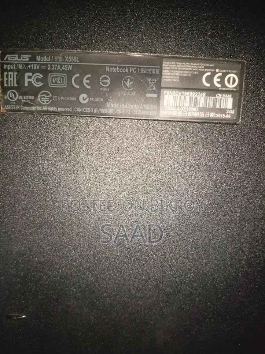 Asus Laptop for sale