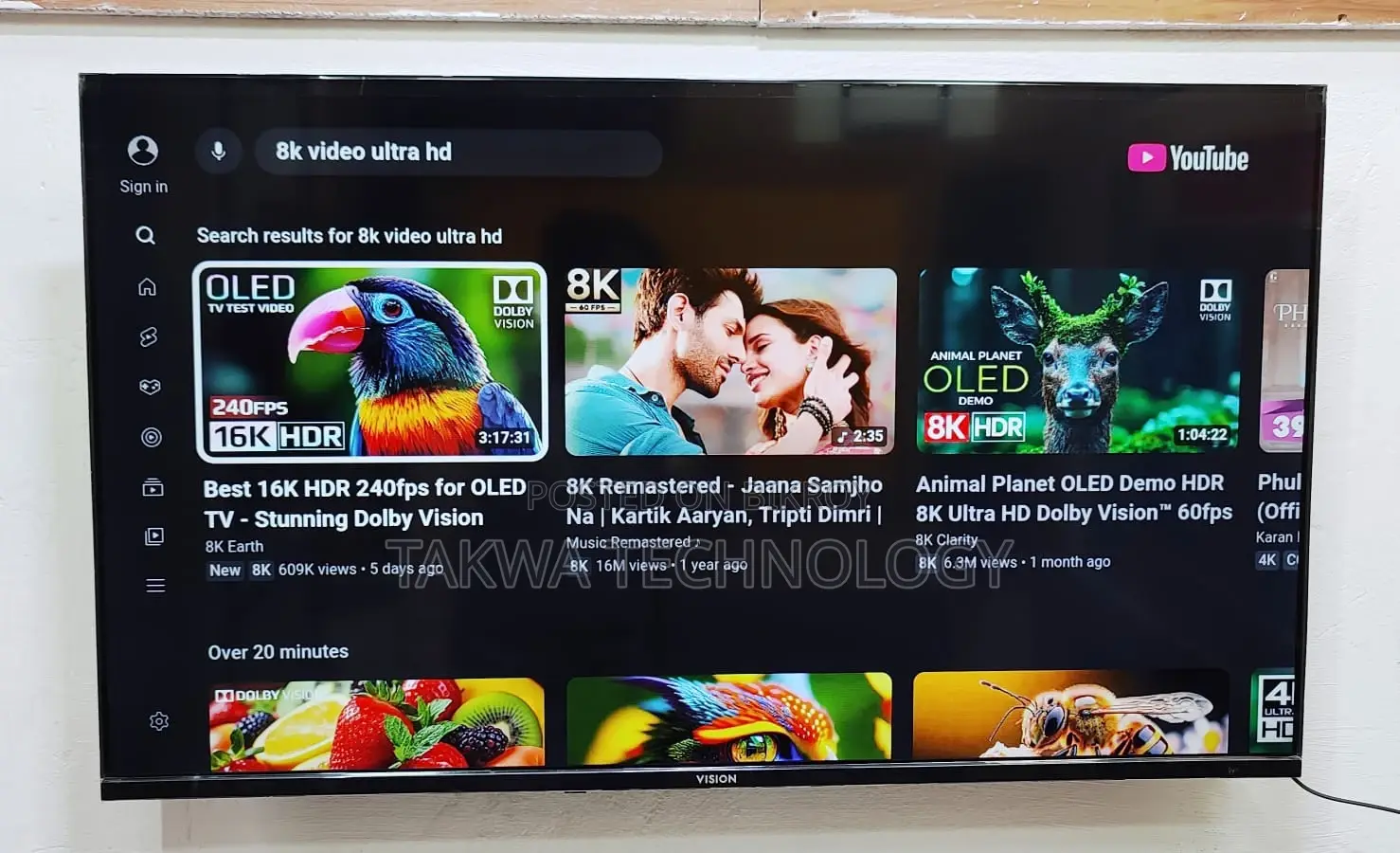 Vision-43" Inch Google Frameless Voice Control TV