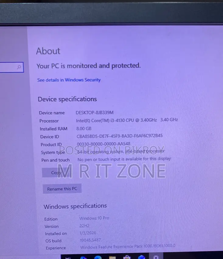 DELL Dekstop computer _ core i5 _Ram 8GB HHD 500gb