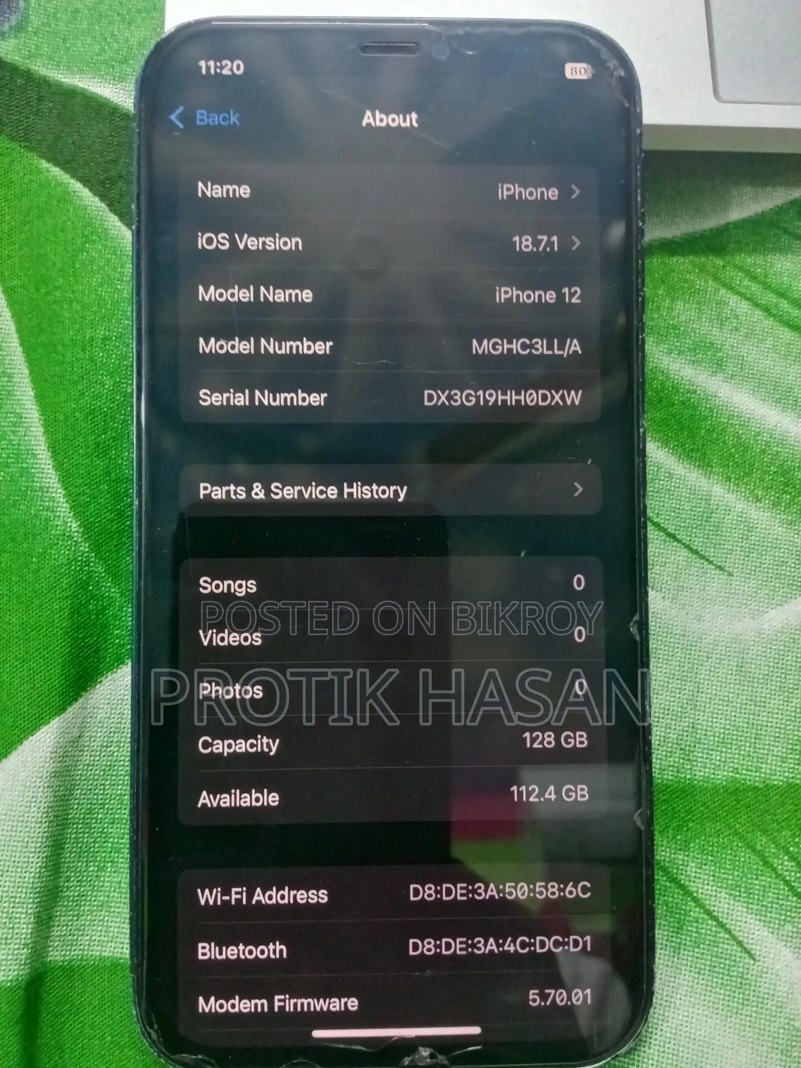 Apple iPhone 12 usa variant 128gb (Used)