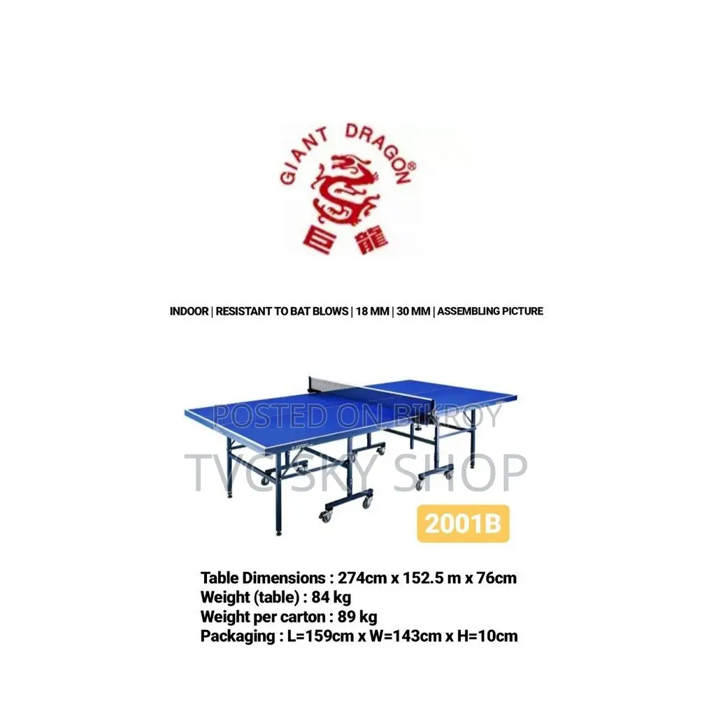TABLE TENNIS GIANT DRAGON 2001B 18mm