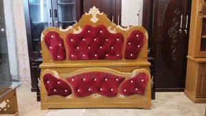 MAROON VELVET BED. M # 5216