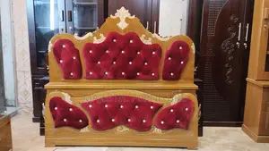 MAROON VELVET BED. M # 5216