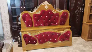 MAROON VELVET BED. M # 5216