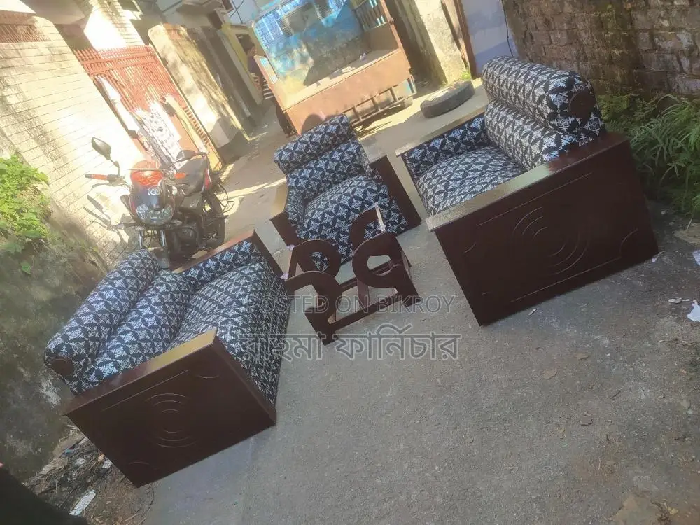 New Black Style Sofa Set with Table C05