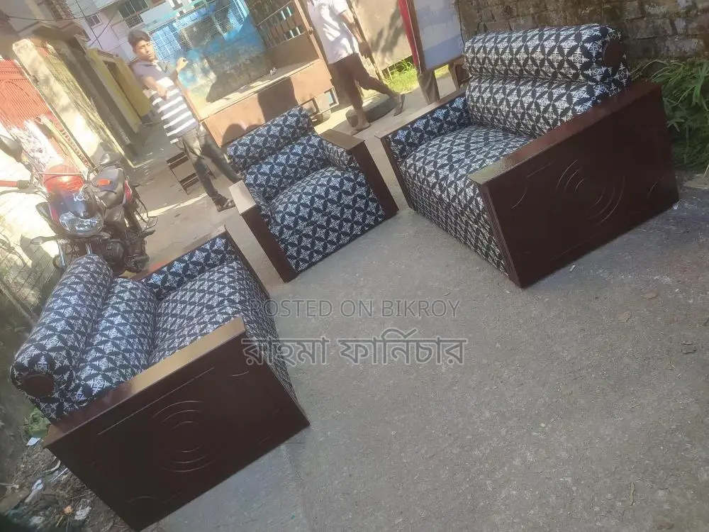 New Black Style Sofa Set with Table C05