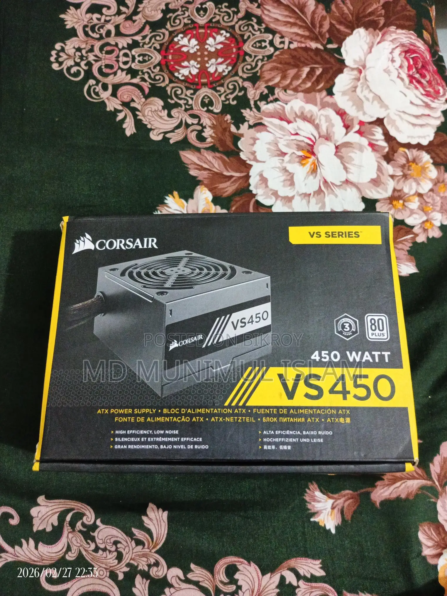 Corsair Vs450 80+ White Psu