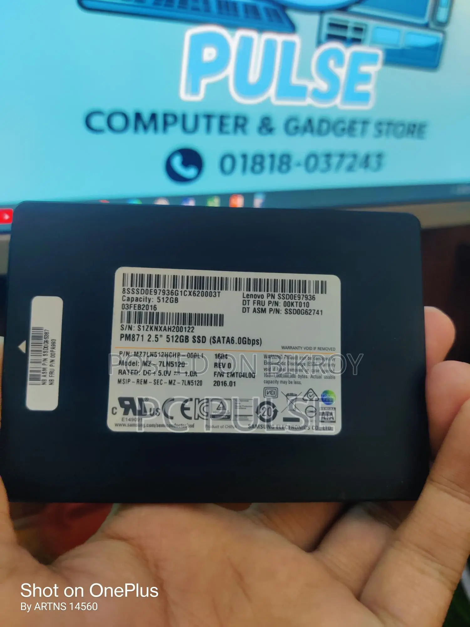 Refurbished Ssd With 1 Year Warranty 100% Health