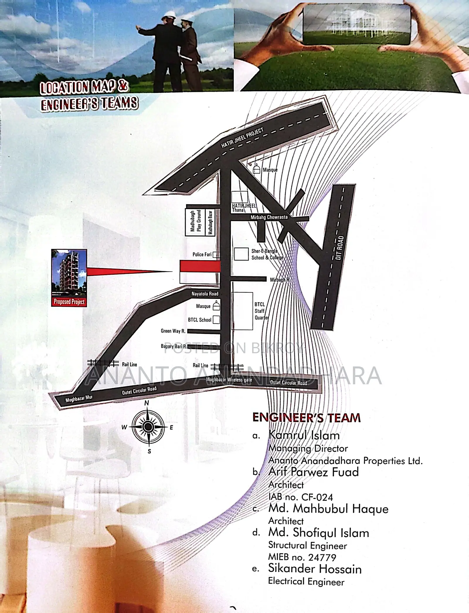 1200 Sqft Ongoing Flat for sale at Modhubag near Hatirjheel.