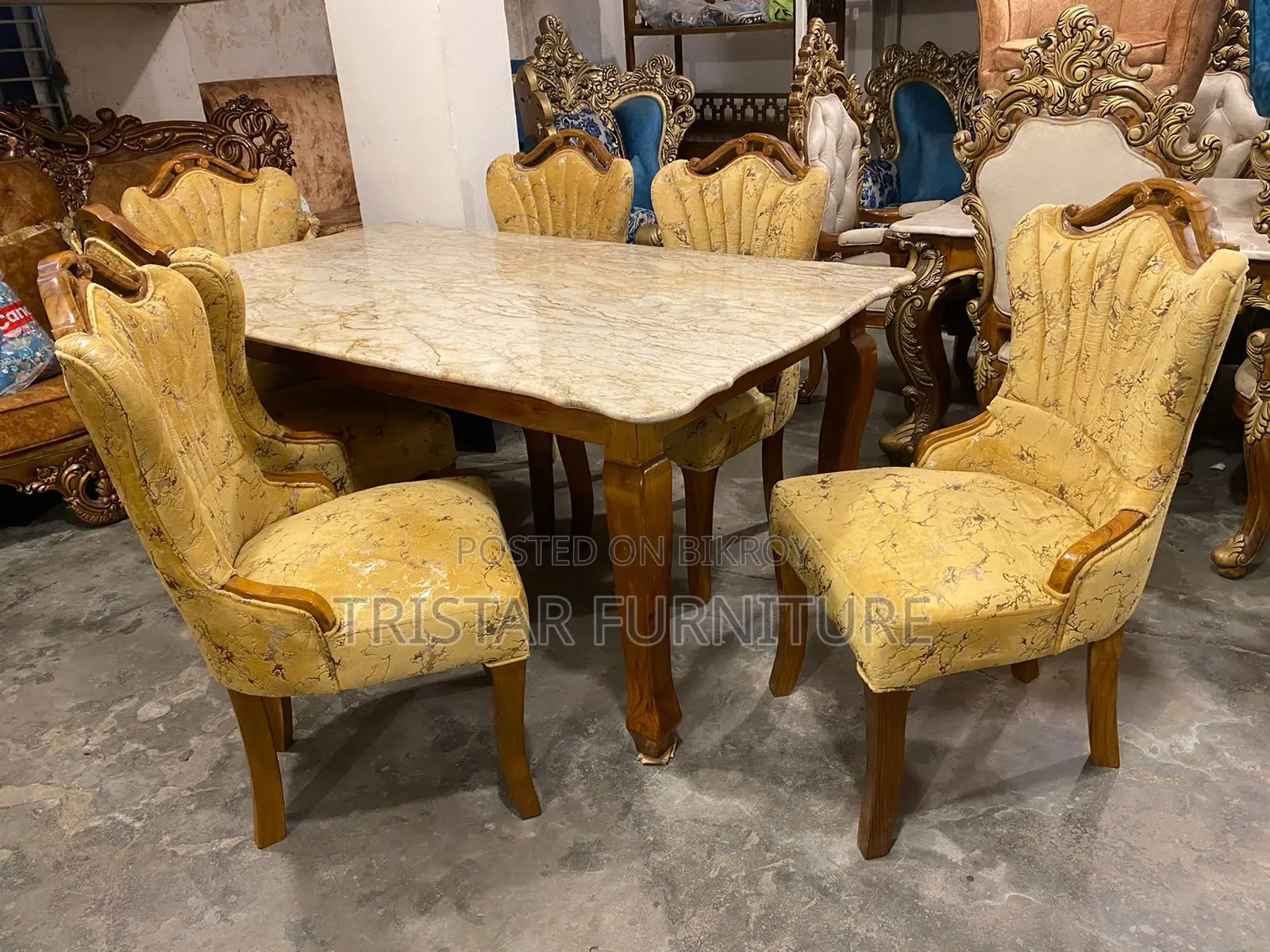 Six Chair Modern Dining Table