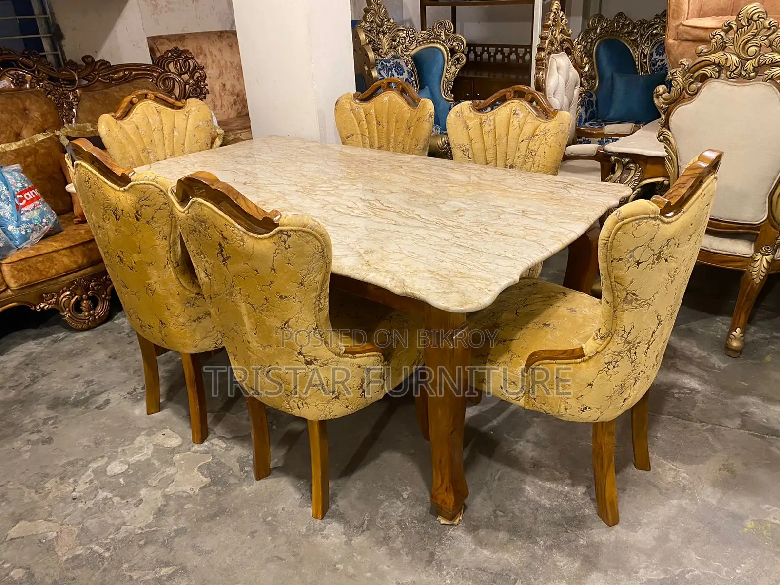 Six Chair Modern Dining Table