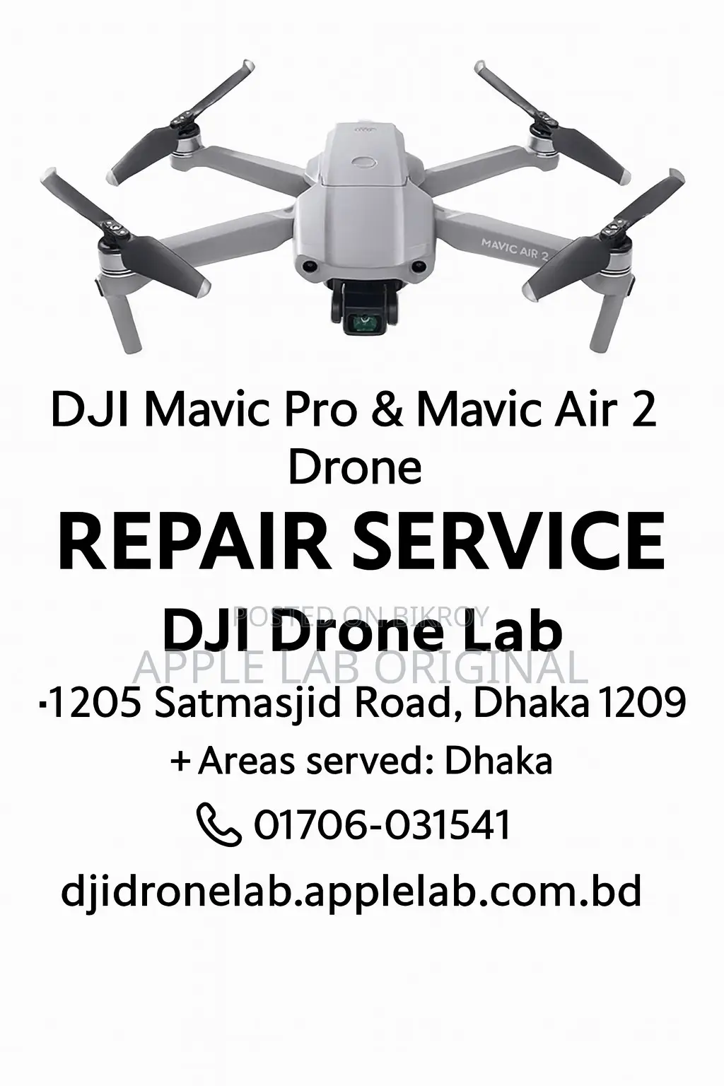 DJI Mavic Pro & Air 2 Drone Repair Service in Dhaka