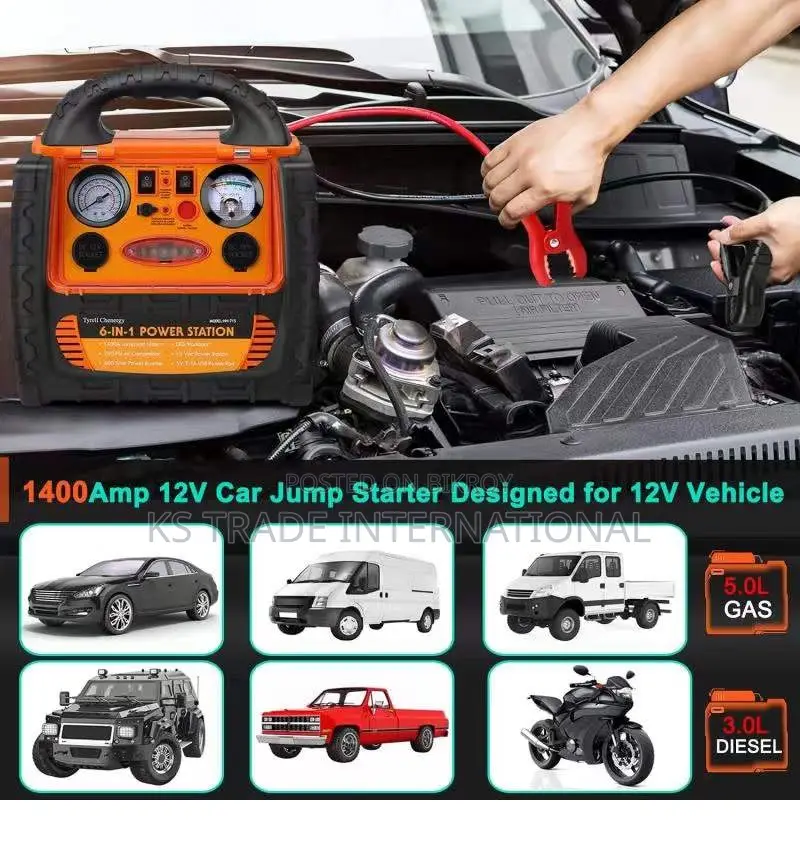 6-in-1 Power Station Jumpstarter