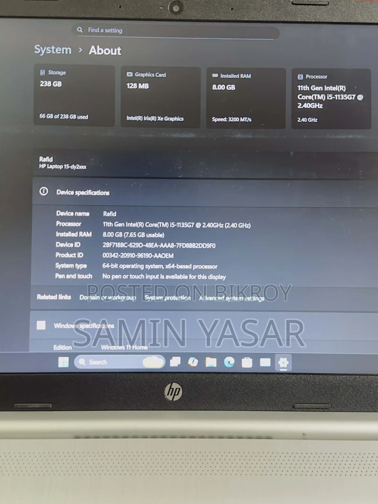 HP i5 11th Gen Laptop