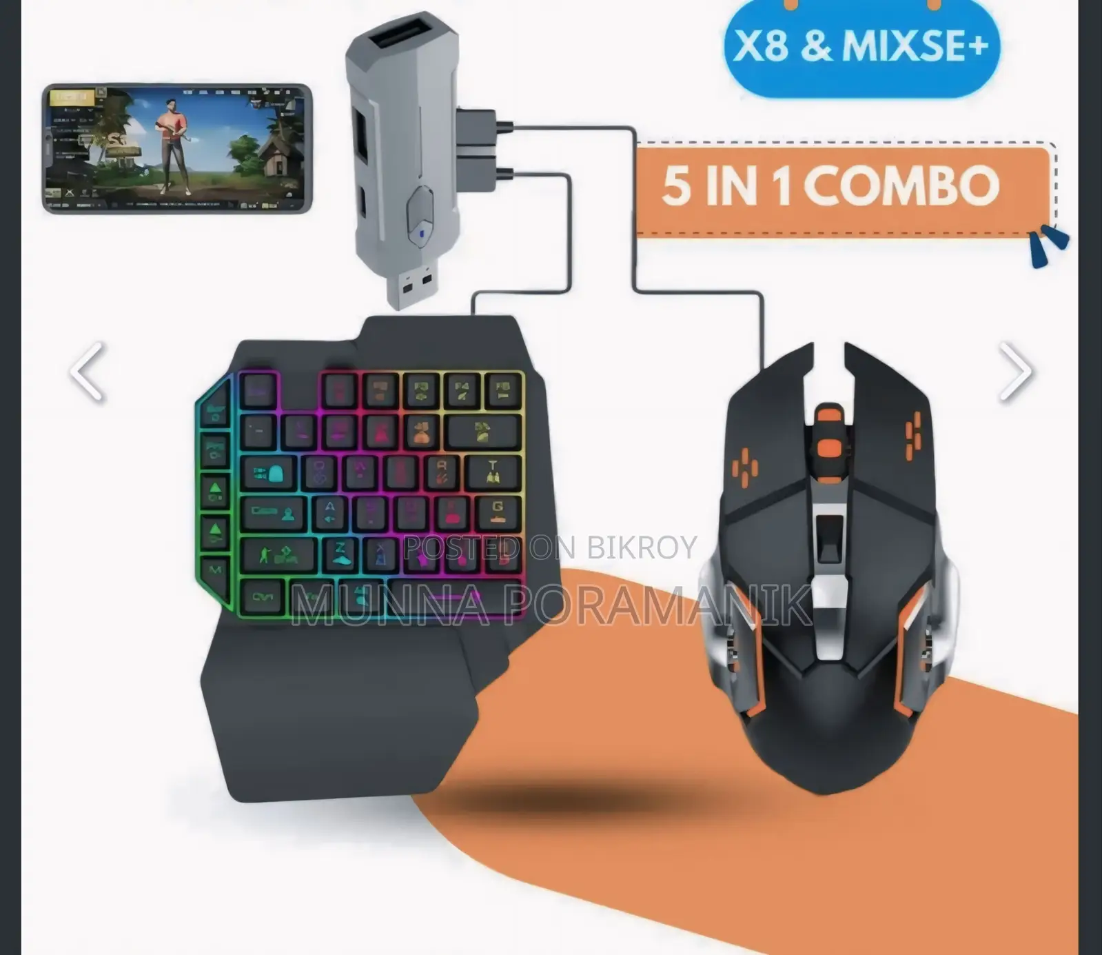 5 In 1 Mobile Gaming Combo Pack Mk 500