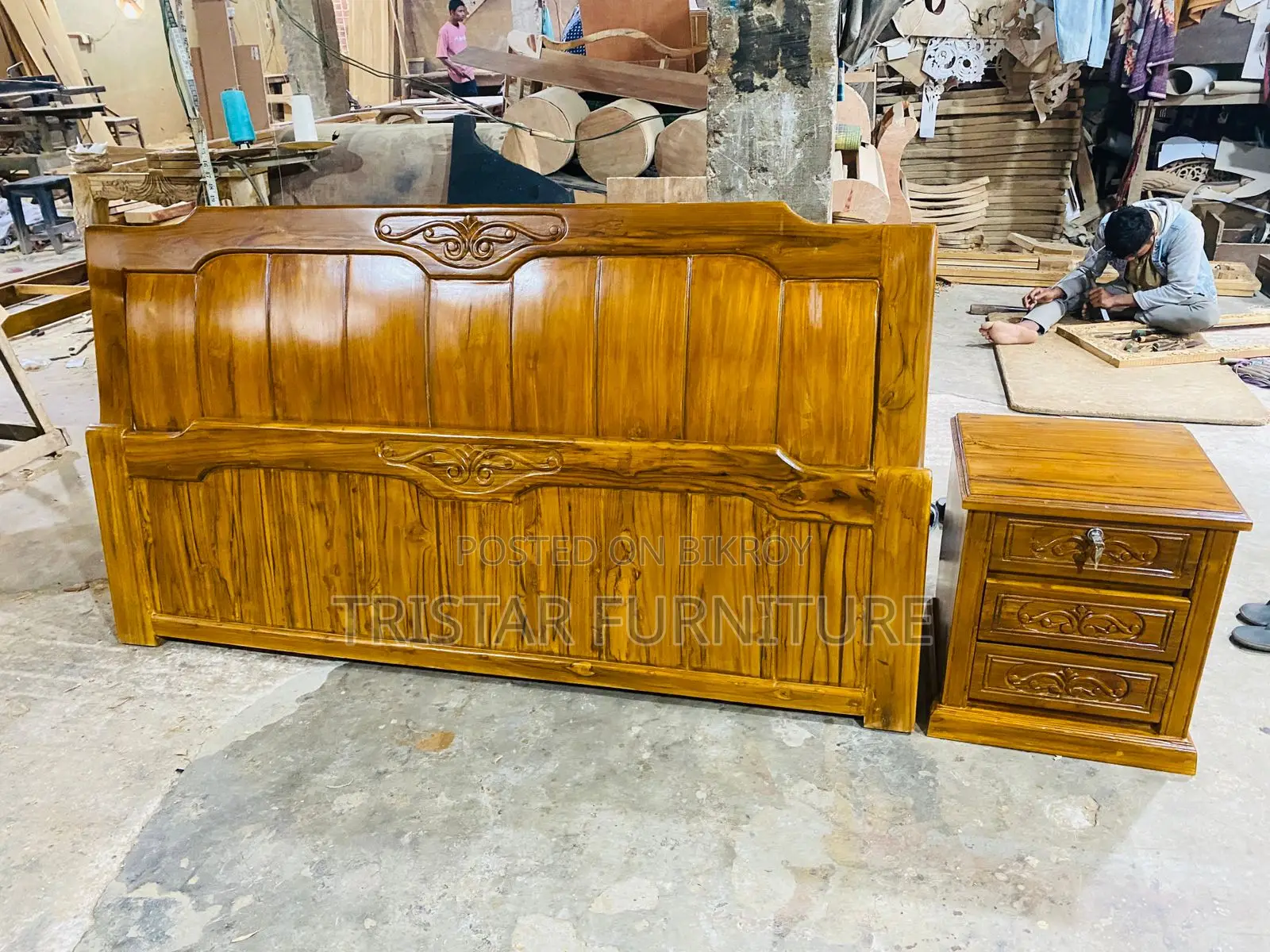 Teak Wood Bed BL134F