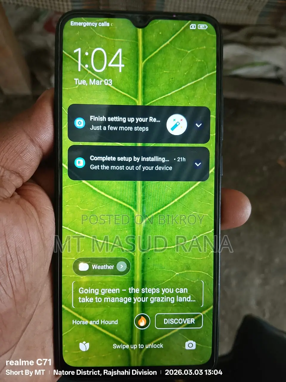 Xiaomi Redmi 10C 4+2/128. (Used)
