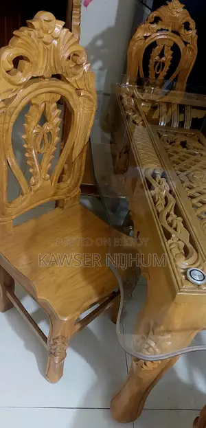 Original Teak Wood 6-Chair Dining Set