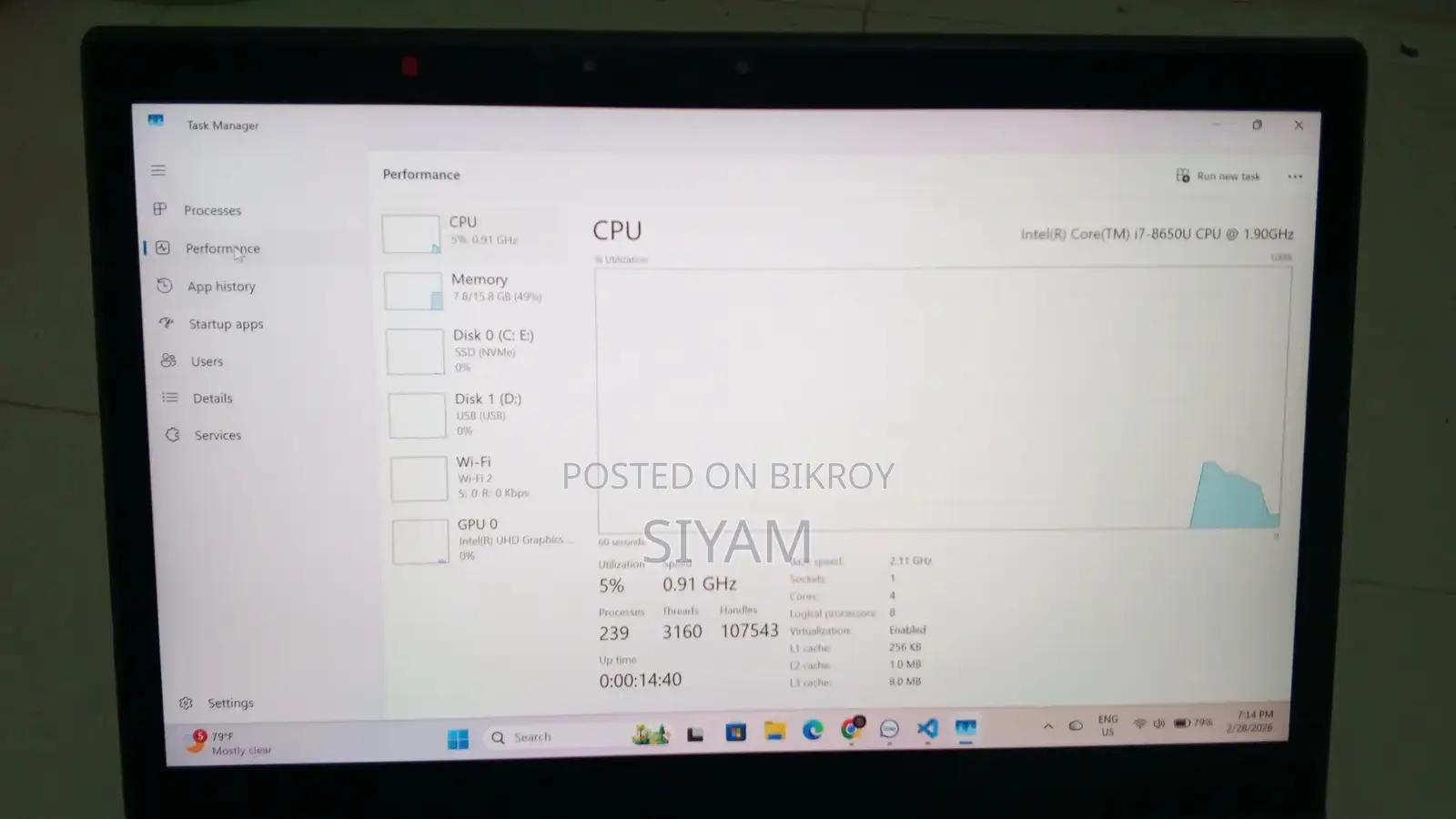Lenovo X1 Yoga 8th Gen i7 – 16GB RAM 256GB SSD