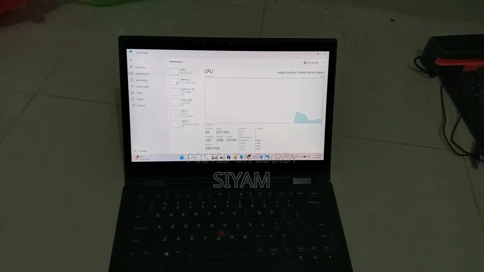 Lenovo X1 Yoga 8th Gen i7 – 16GB RAM 256GB SSD