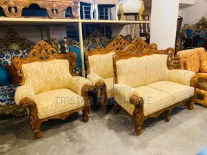 চমৎকার ডিজাইনের সেগুন কাঠের তৌরি ছয় আসোন বিশিষ্ট সোফা সে্ট