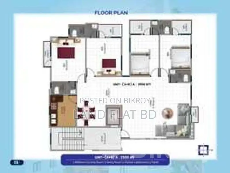 2500 sq ft duplex flat for sale at Rayer Bazar near Dhanmondi